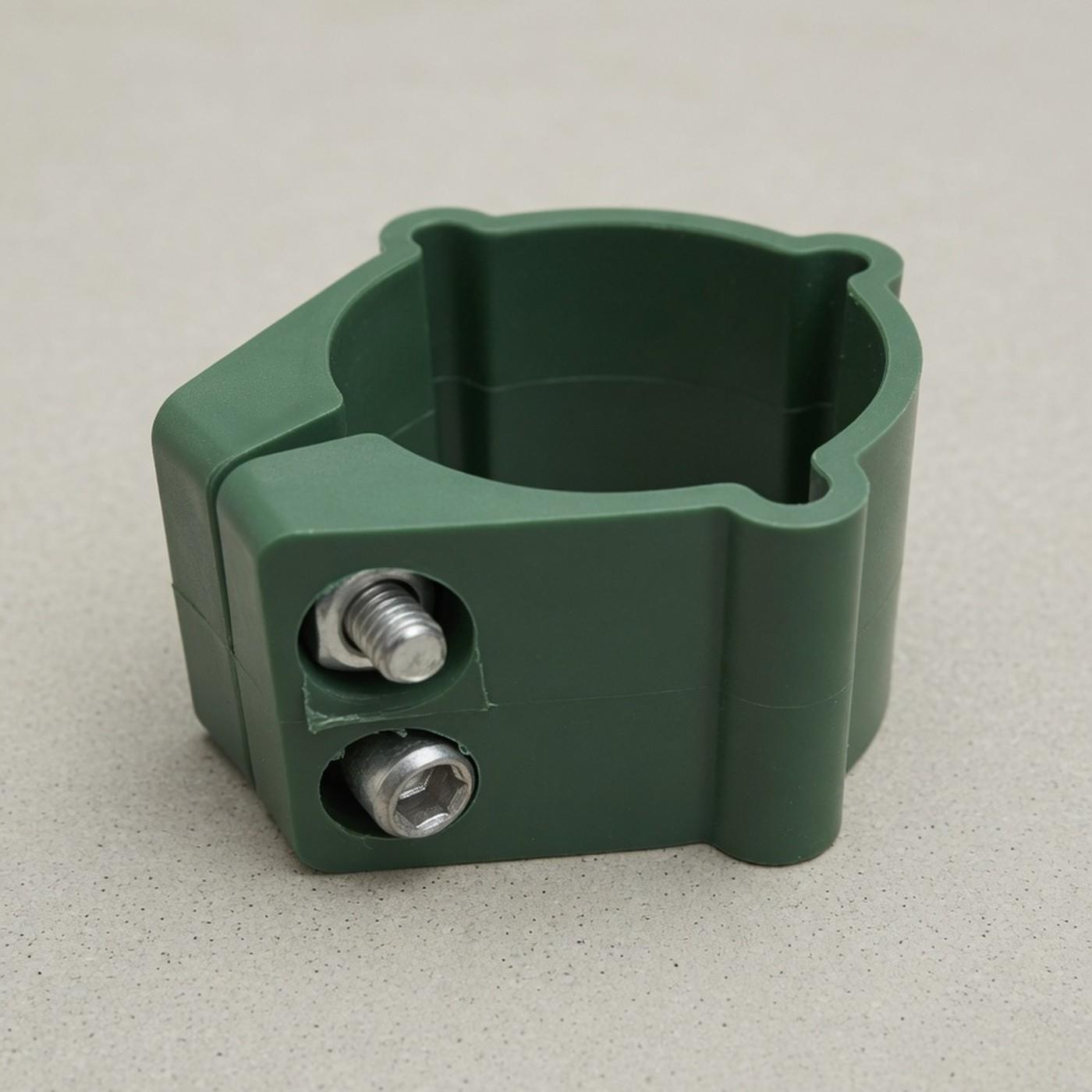 Plastic fixing clamp RAL 6005