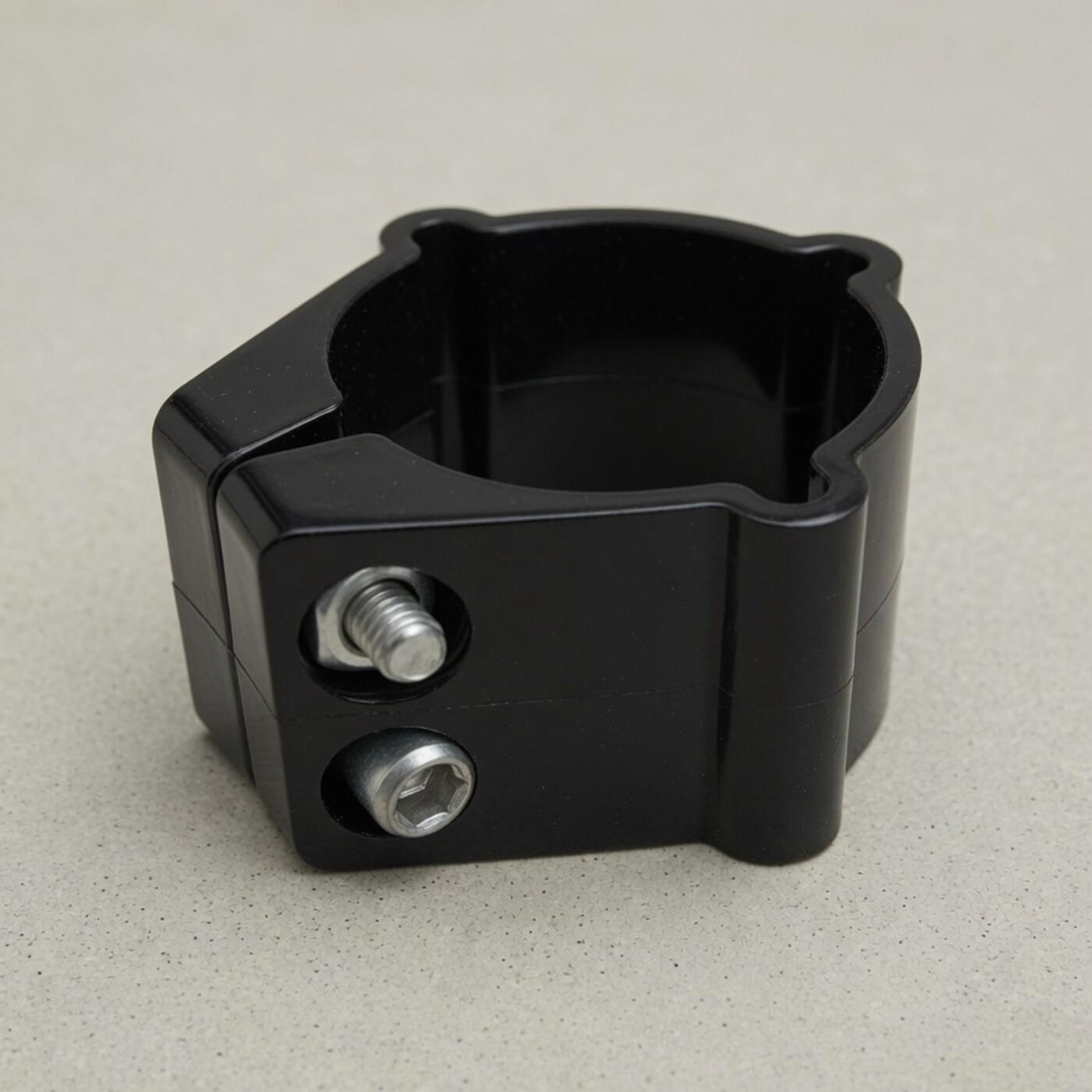 Plastic fixing clamp RAL 9005