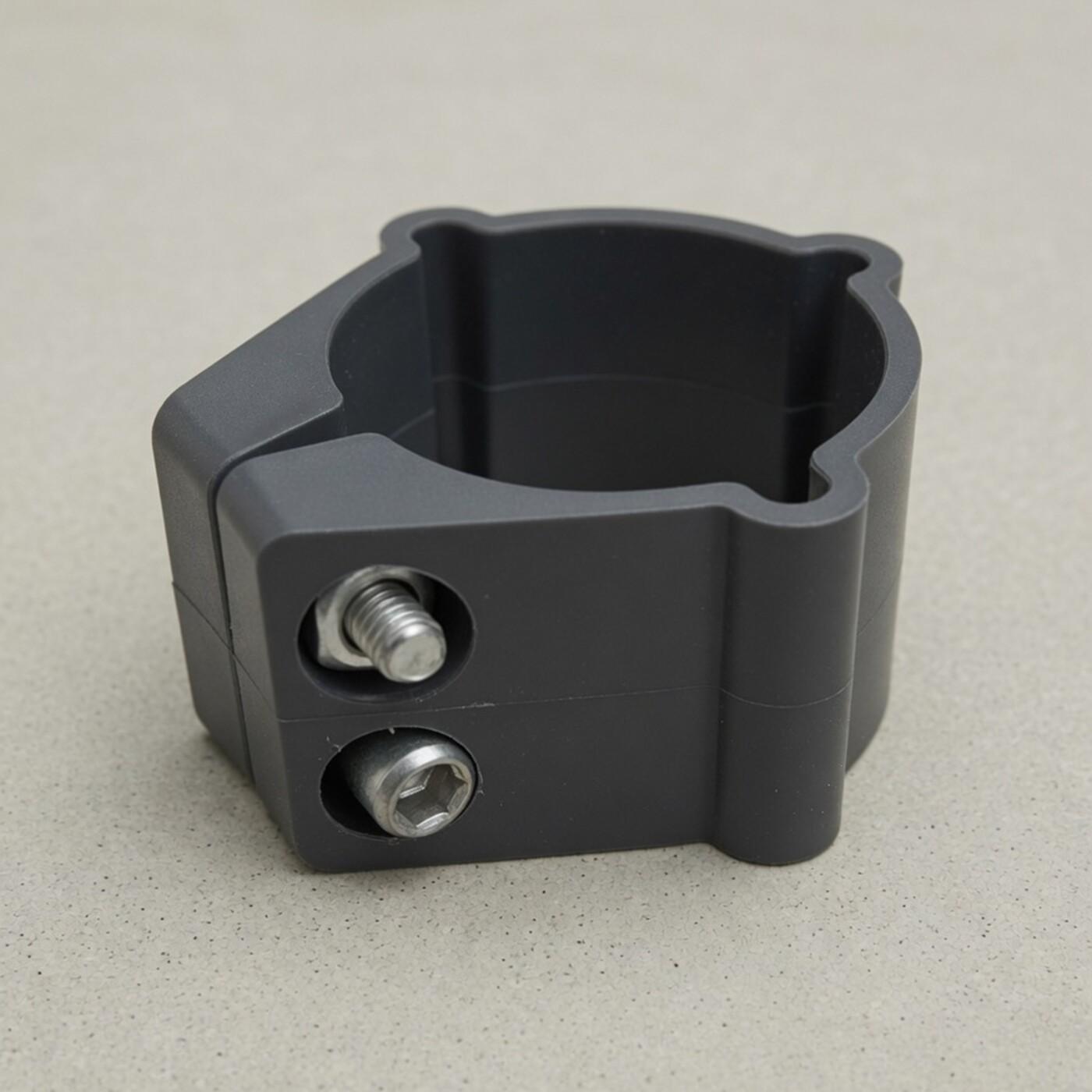 Plastic fixing clamp RAL 7016