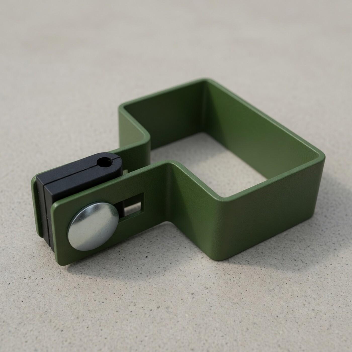 Fixing clamp/end ZN+RAL 7016